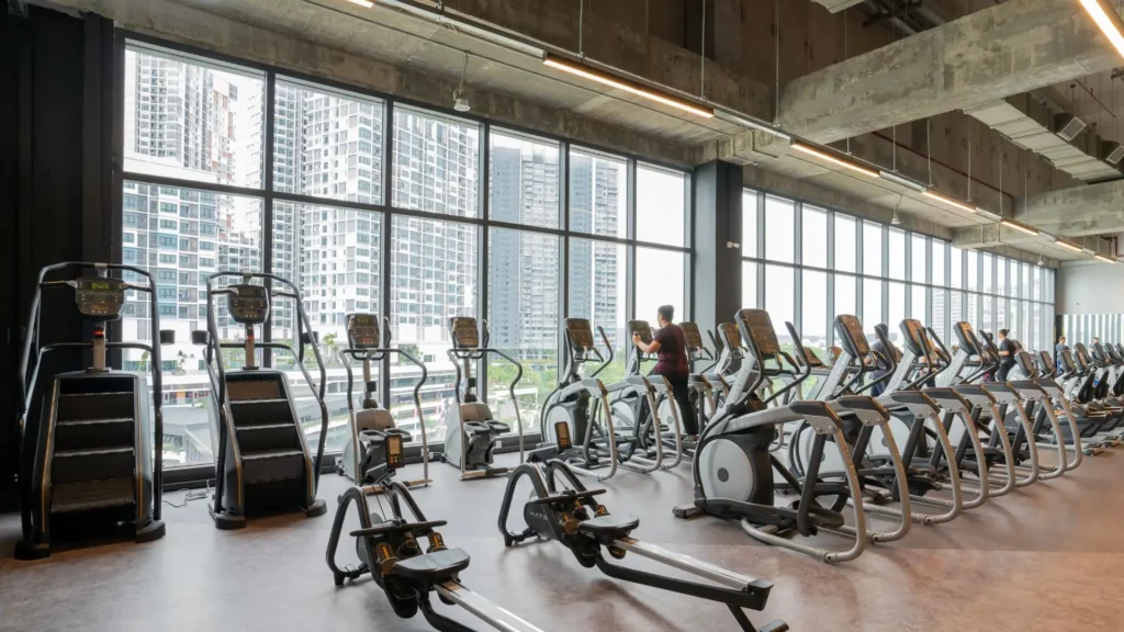 Wide array of cardio gym equipment at GoFit i-City, Malaysia